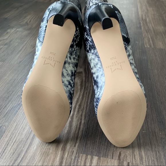 Marc Fisher NWT Zadia2 Animal Print Knee Heeled Boots - Picture 5 of 14